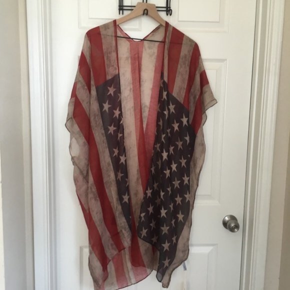 🇺🇸 American Flag Kimono - Picture 3 of 6